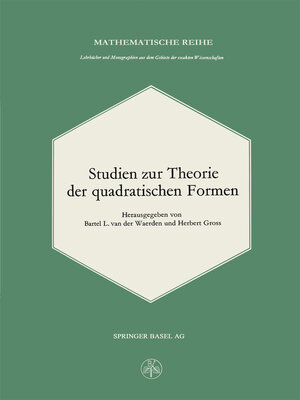 cover image of Studien zur Theorie der quadratischen Formen